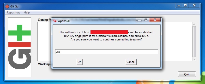 Authenticate Git Clone on Windows 7